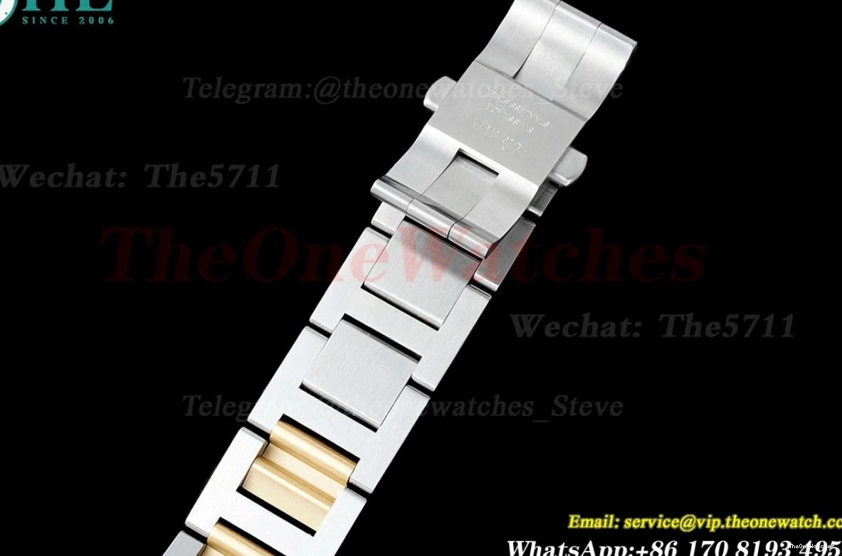 42mm A2824 SS White Dial AF Bleu Ballon Cartier YG De 0121